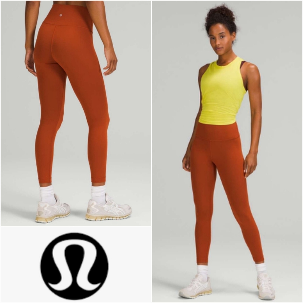 LULULEMON Wunder Train High-Rise Tight 25" Aztec Brick Size 2